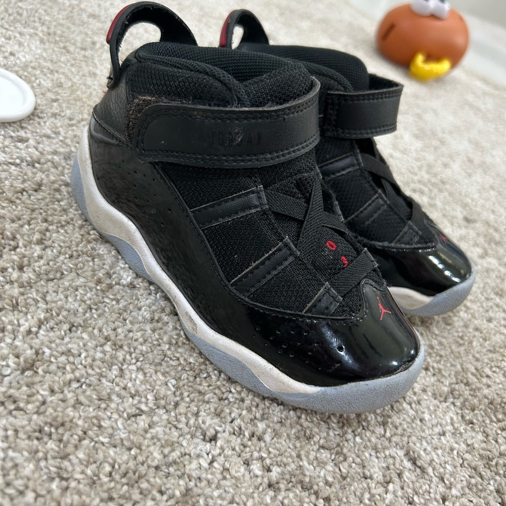 Nike Jordan toddler Black and Red Sneakers 9c